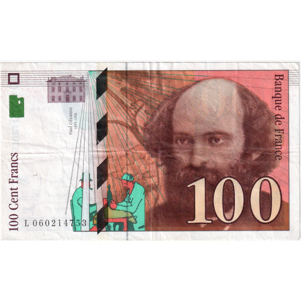 France, 100 Francs, Cézanne, L 060214753, VF(20-25)