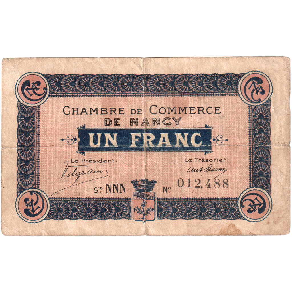 Francja, 1 Franc, 1916-01-01, NNN 012488, F(12-15), Pirot:87-30