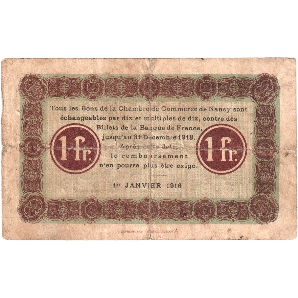 Francja, 1 Franc, 1916-01-01, NNN 012488, F(12-15), Pirot:87-30