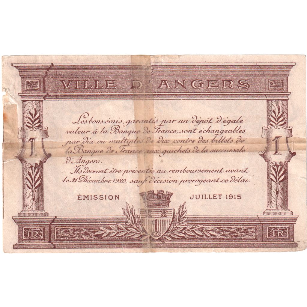 França, 1 Franc, Serie 3 73975, VF(20-25), Pirot:8-1