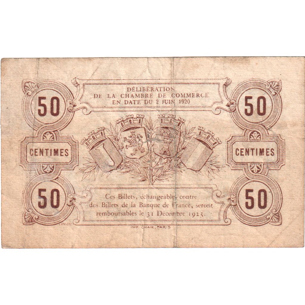 Francja, 50 Centimes, 1920-06-02, 122 160, F(12-15), Pirot:22-1
