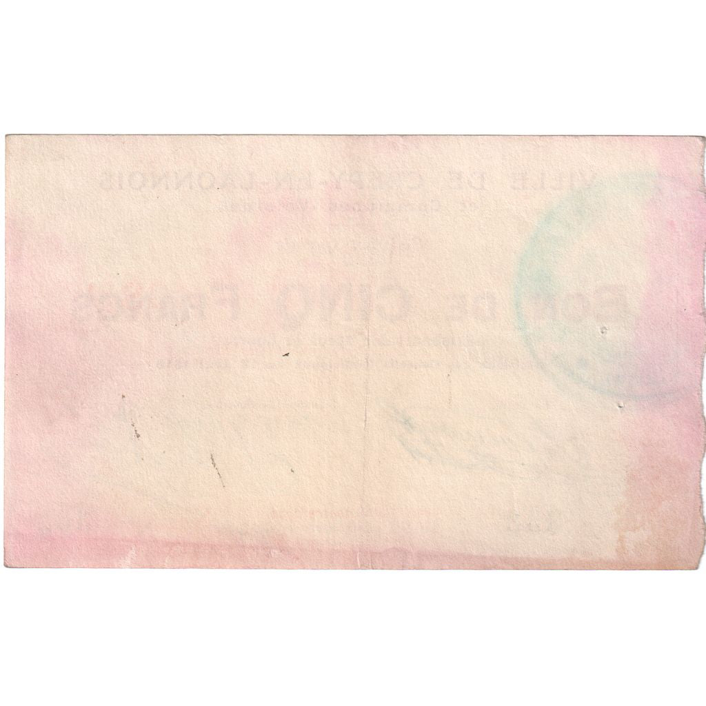 France, 5 Francs, Crépy-en-Laonnois, 1915-08-16, 333, EF(40-45)