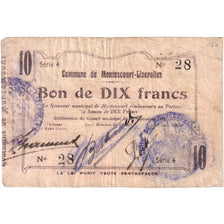 France, 10 Francs, Montescourt-Lizerolles, 1915-09-30, Serie 4 - 28, VF(30-35)