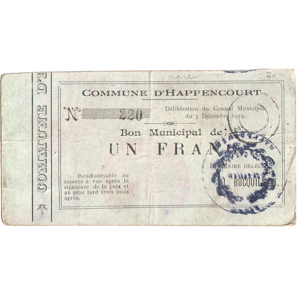 Frankreich, 50 Centimes, 1914-12-03, 184, S, Pirot:02-531