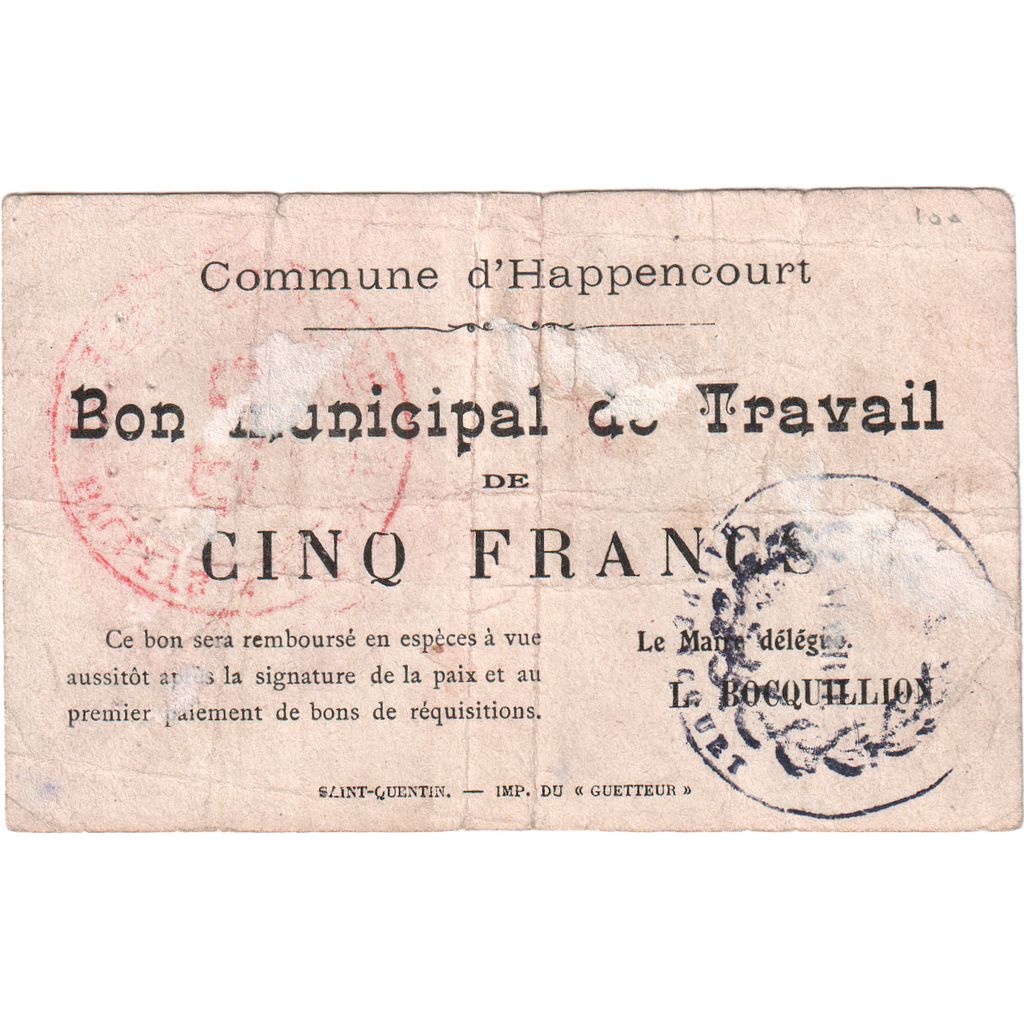 France, 5 Francs, F(12-15), Pirot:02-531