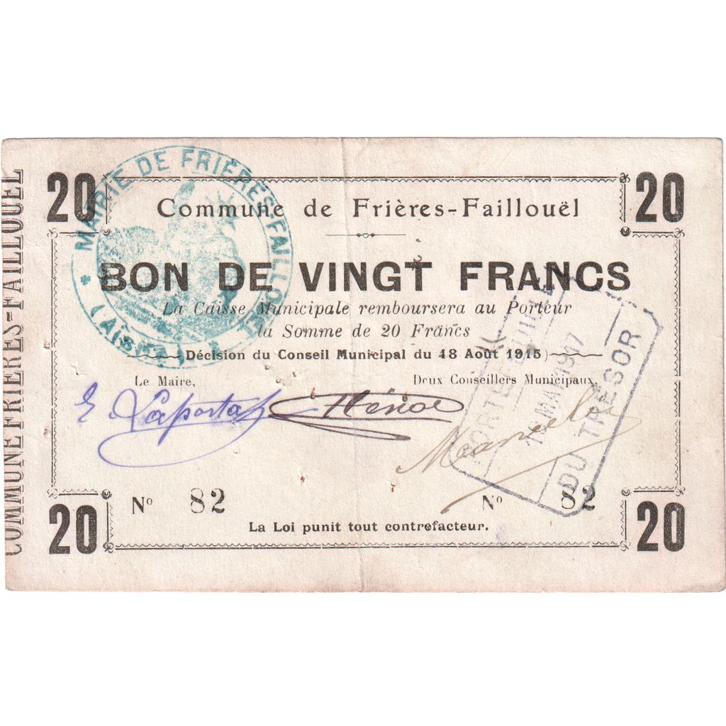 Francia, 25 Centimes, 1915-08-18, 1196, BC, Pirot:02-531