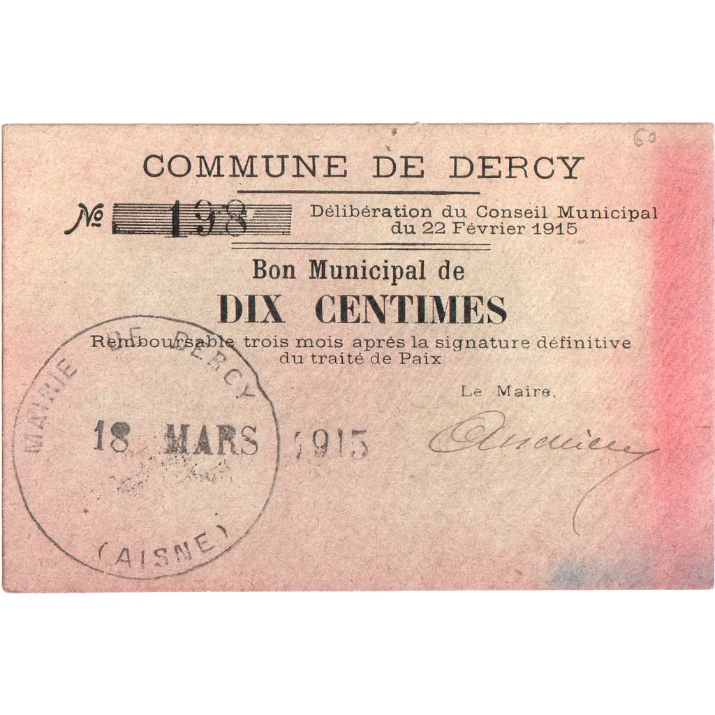Frankreich, 10 Centimes, 1915-03-18, S+, Pirot:02-531