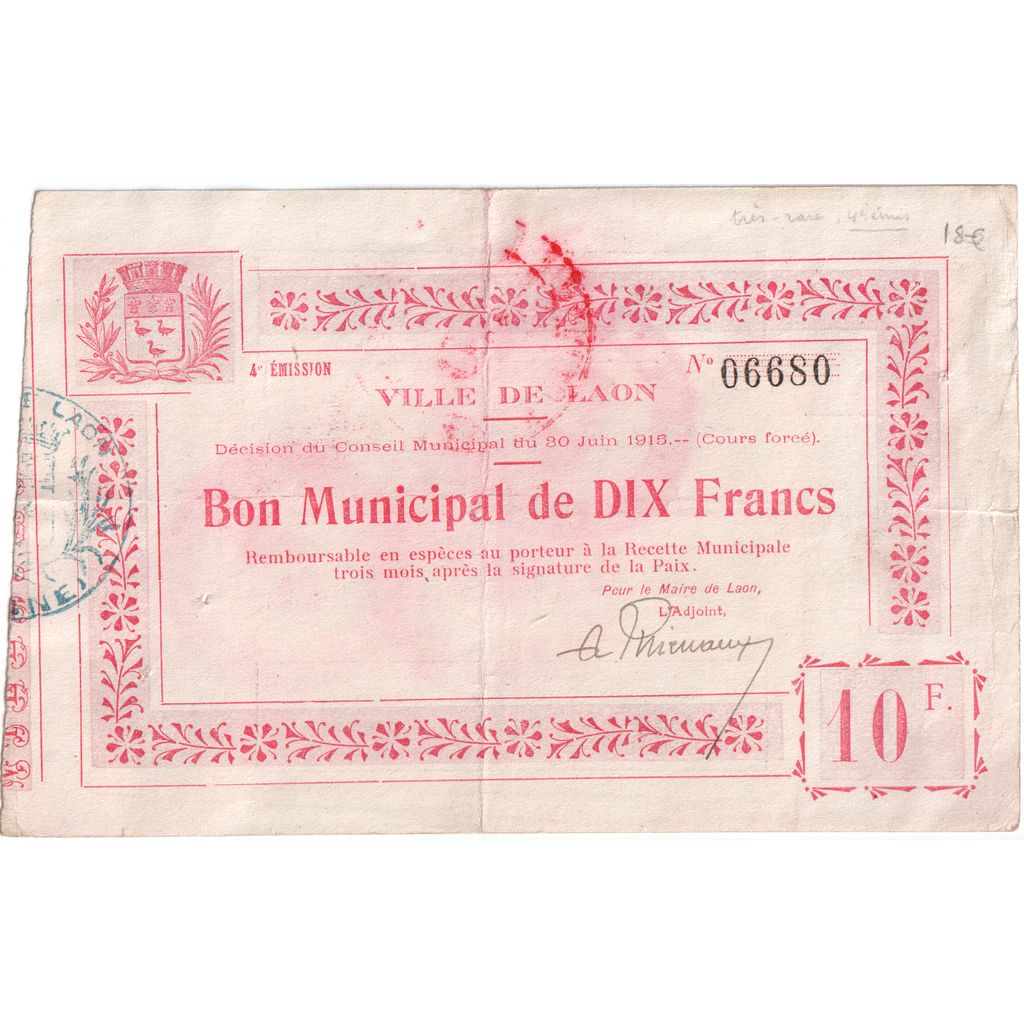 Frankreich, 10 Francs, 1916-02-05, 14233, S, Pirot:02-1309