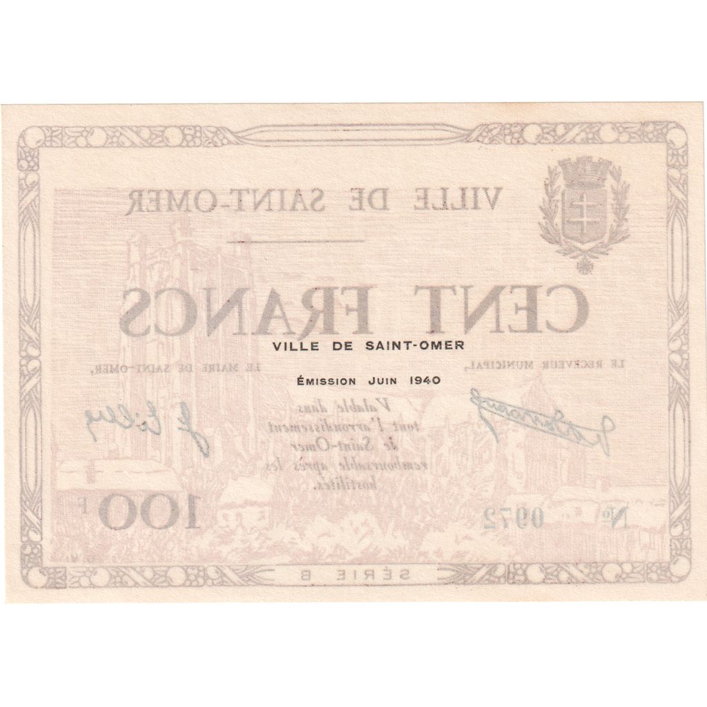 Frankreich, Saint-Omer, 100 Francs, 1940, UNZ-
