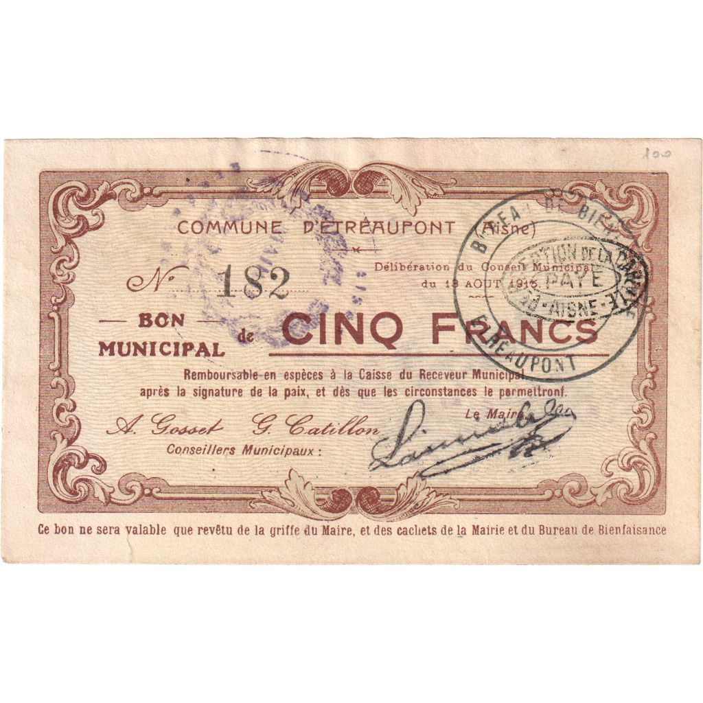 Frankreich, 50 Centimes, 1915-08-13, 8543, S, Pirot:02-1309
