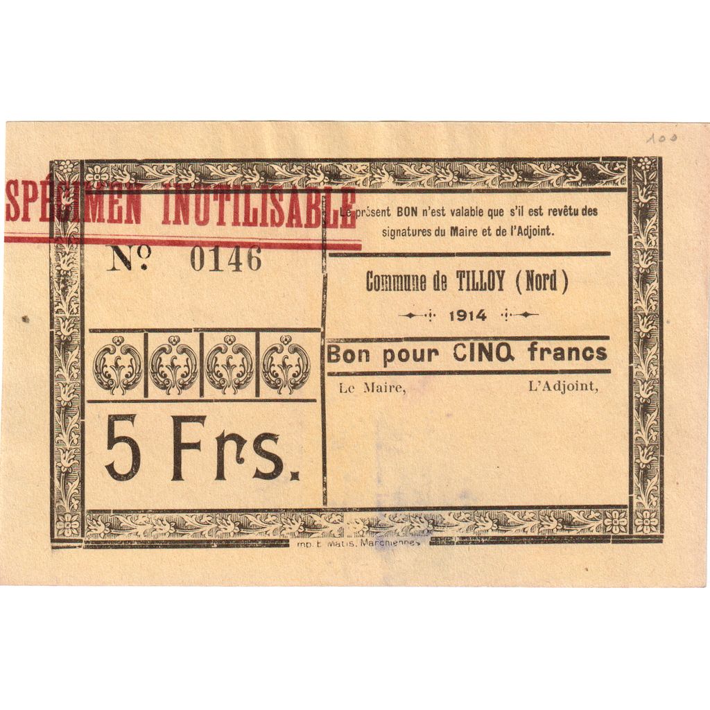 Francia, 5 Francs, 0146, BC+, Pirot:02-1309