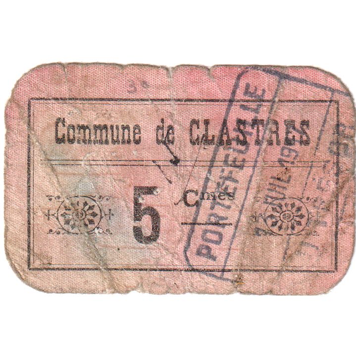 Frankrijk, 5 Centimes, B+, Pirot:02-1309