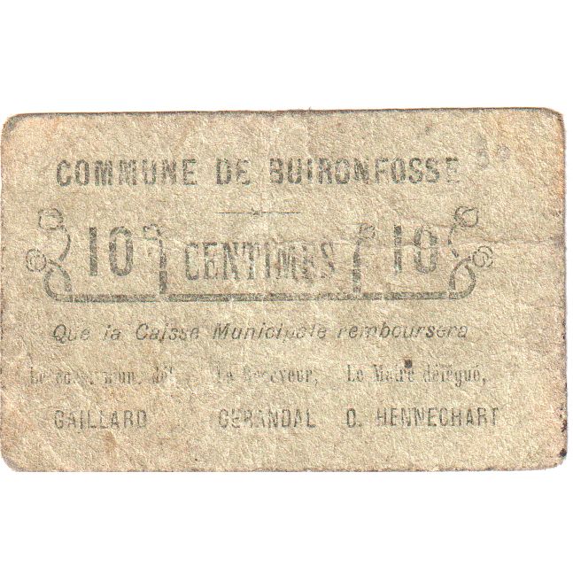 Francia, 10 Centimes, RC+, Pirot:02-1309