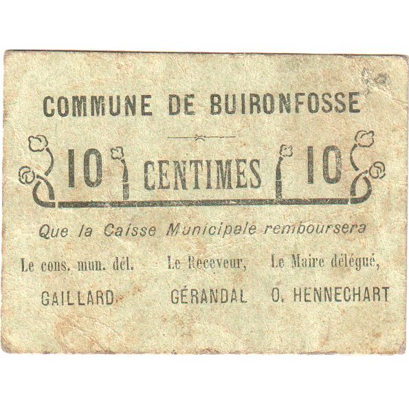 Francia, 10 Centimes, BC, Pirot:02-1309
