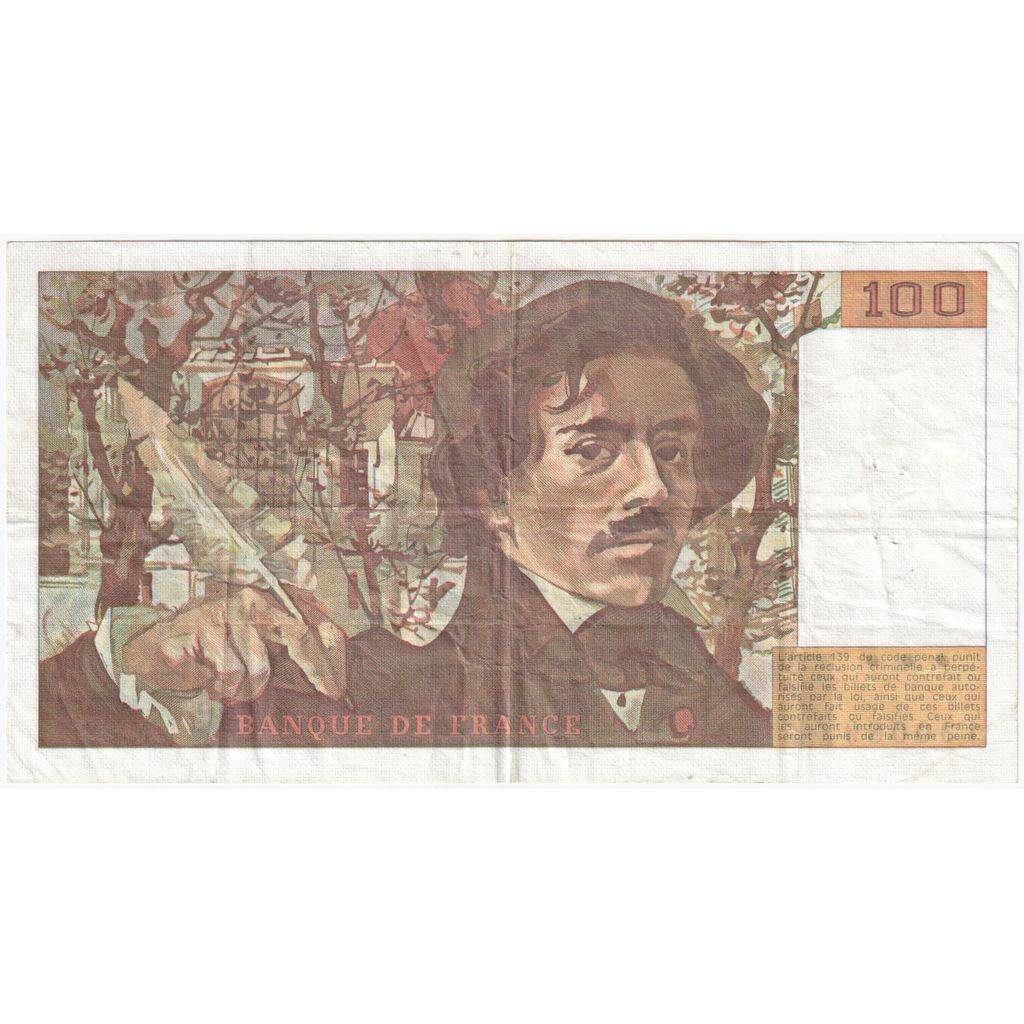 Frankreich, 100 Francs, Delacroix, 1984, N82, SGE+