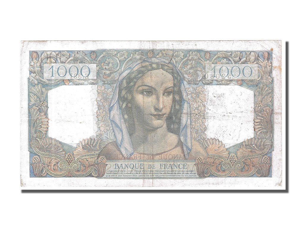 Banknot, Francja, 1000 Francs, Minerve et Hercule, 1946, 1946-09-12, AU(50-53)