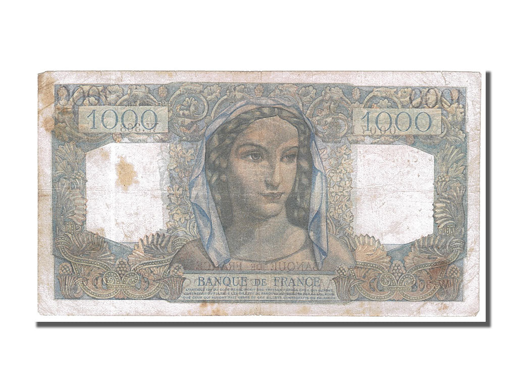 Banconote, Francia, 1000 Francs, 1 000 F 1945-1950 ''Minerve et Hercule'', 1947