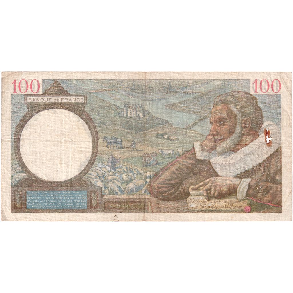 Francia, 100 Francs, Sully, 1941-02-06, Z.18847, RC+