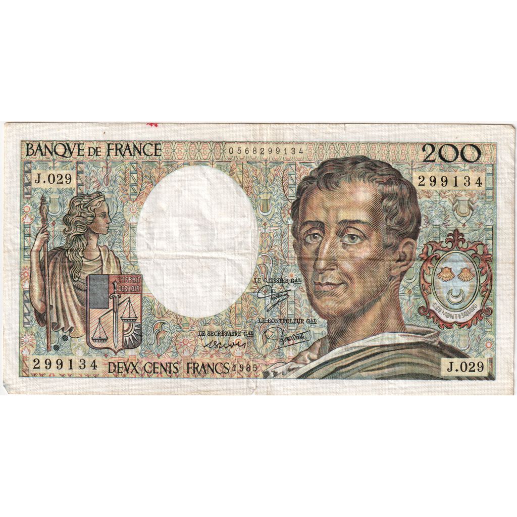 Francja, 200 Francs, Montesquieu, J.029, F(12-15)