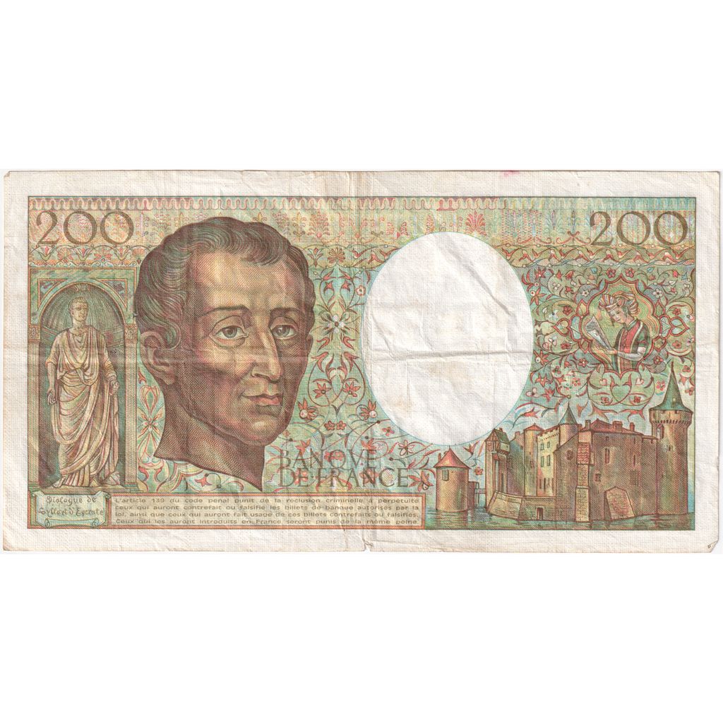 Francja, 200 Francs, Montesquieu, J.029, F(12-15)