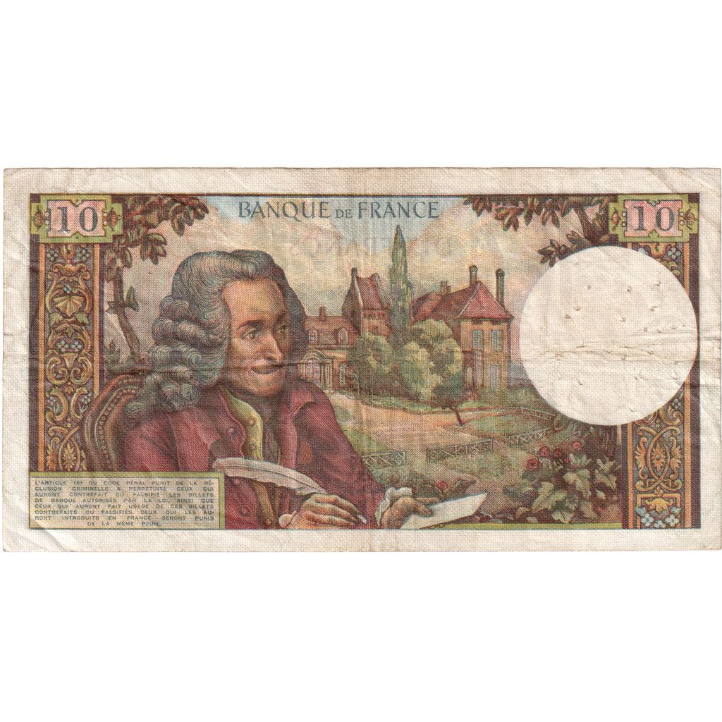 Francia, 10 Francs, Voltaire, 1972-06-01, Q.798, BC