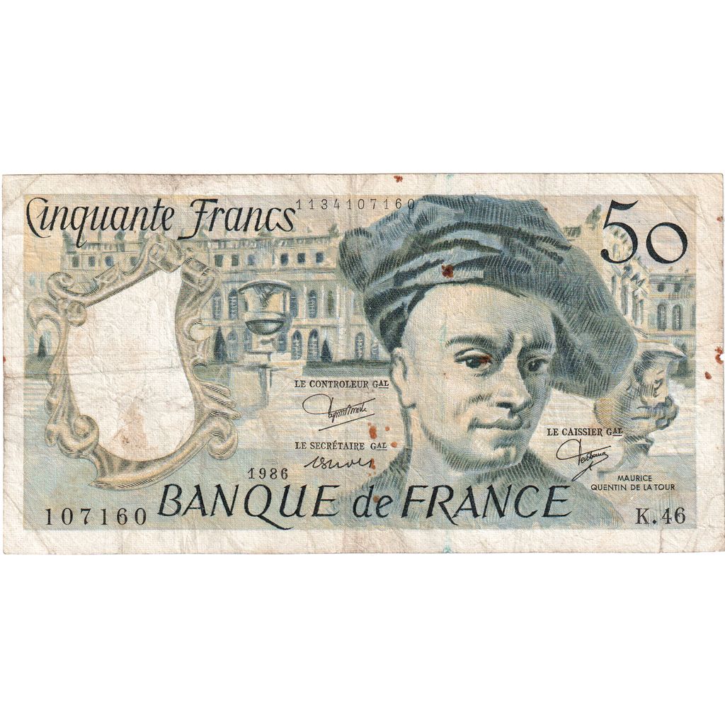 Frankreich, 50 Francs, Quentin de La Tour, 1986, K.46, SGE