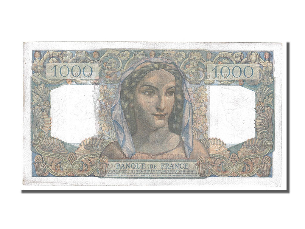 Banknote, France, 1000 Francs, 1 000 F 1945-1950 ''Minerve et Hercule'', 1948