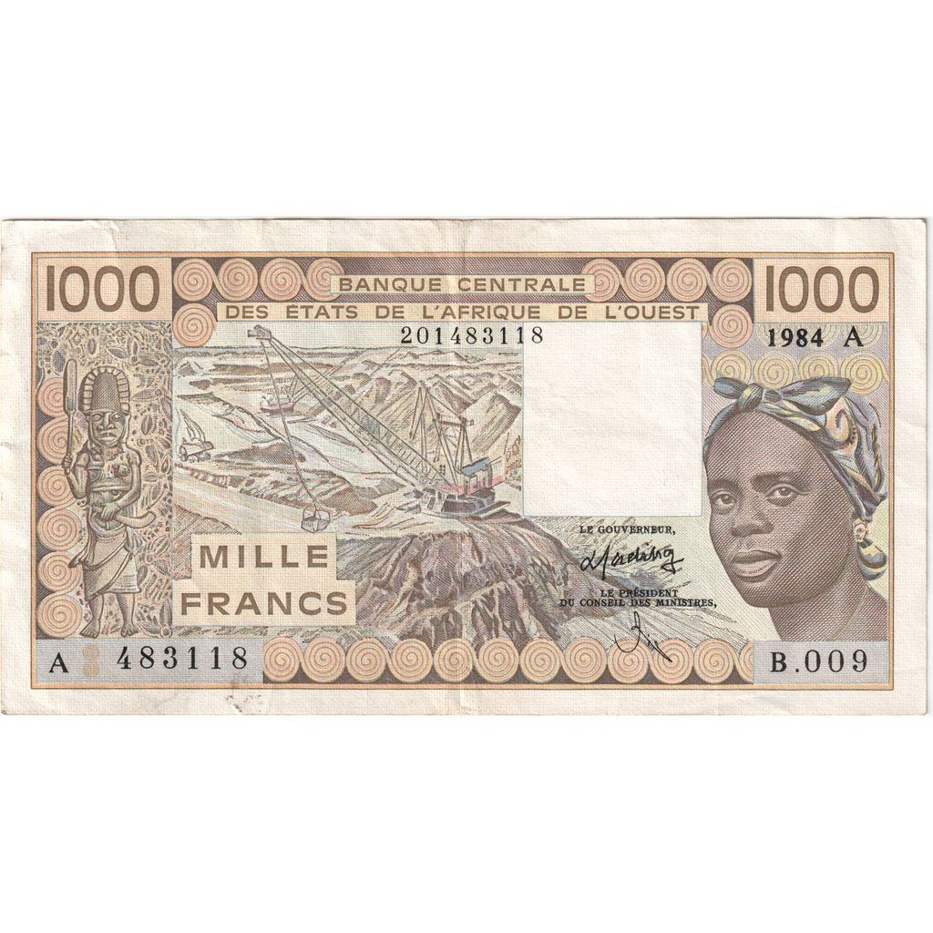 Estados del África Occidental, 1000 Francs, BC+