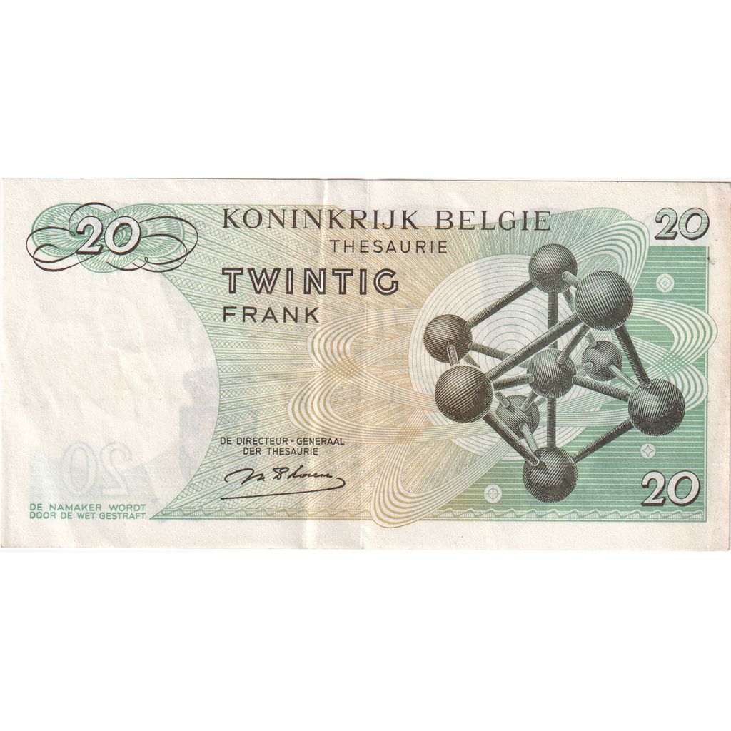 Belgique, 20 Francs, 1964-06-15, TTB+