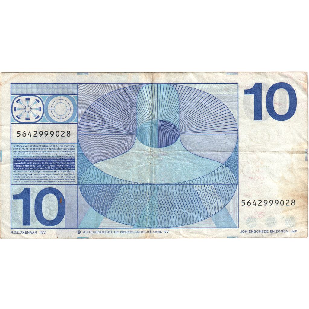 Niederlande, 10 Gulden, 1968-04-25, S