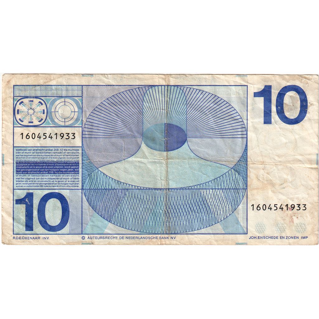 Nederland, 10 Gulden, 1968-04-25, TB
