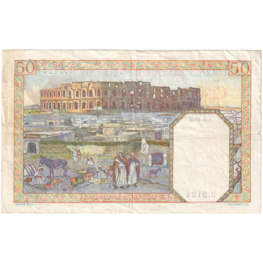 Algeria, 50 Francs, 1945-05-01, RC+