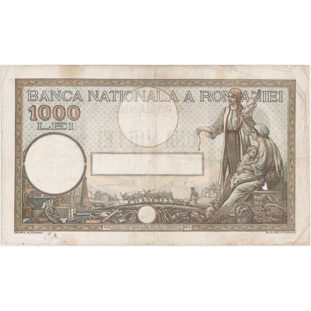 Rumänien, 1000 Lei, 1934-03-15, S+