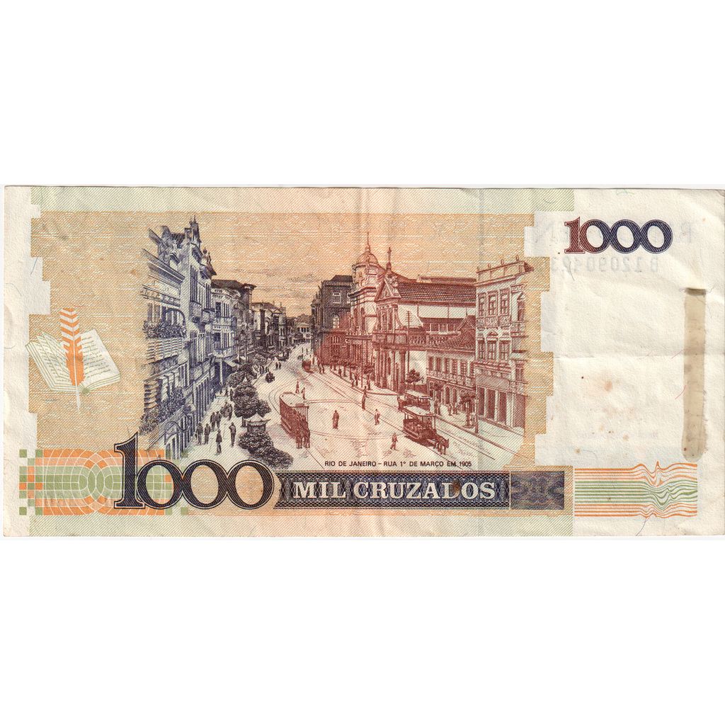 Brasil, 1 Cruzado Novo on 1000 Cruzados, BC+