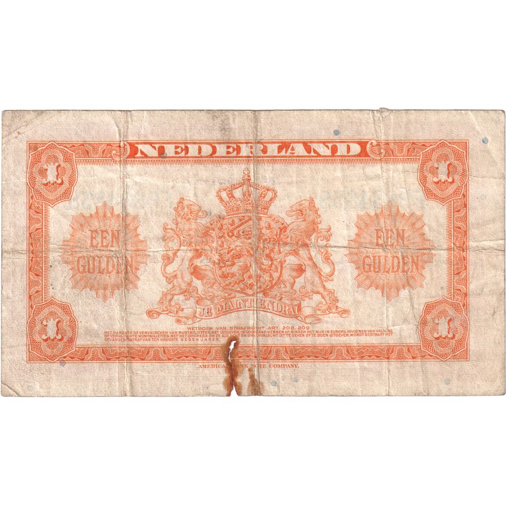 Países Bajos, 1 Gulden, 1943-02-04, RC