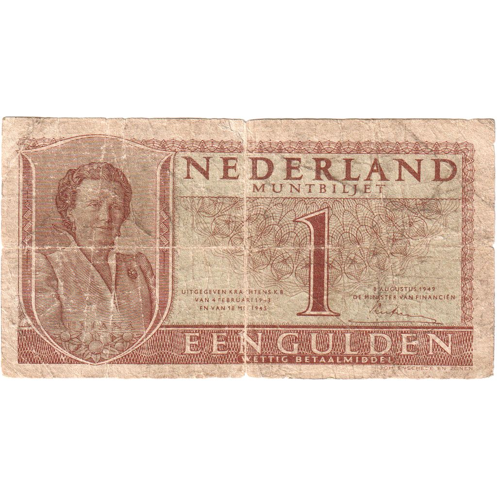 Paesi Bassi, 1 Gulden, B