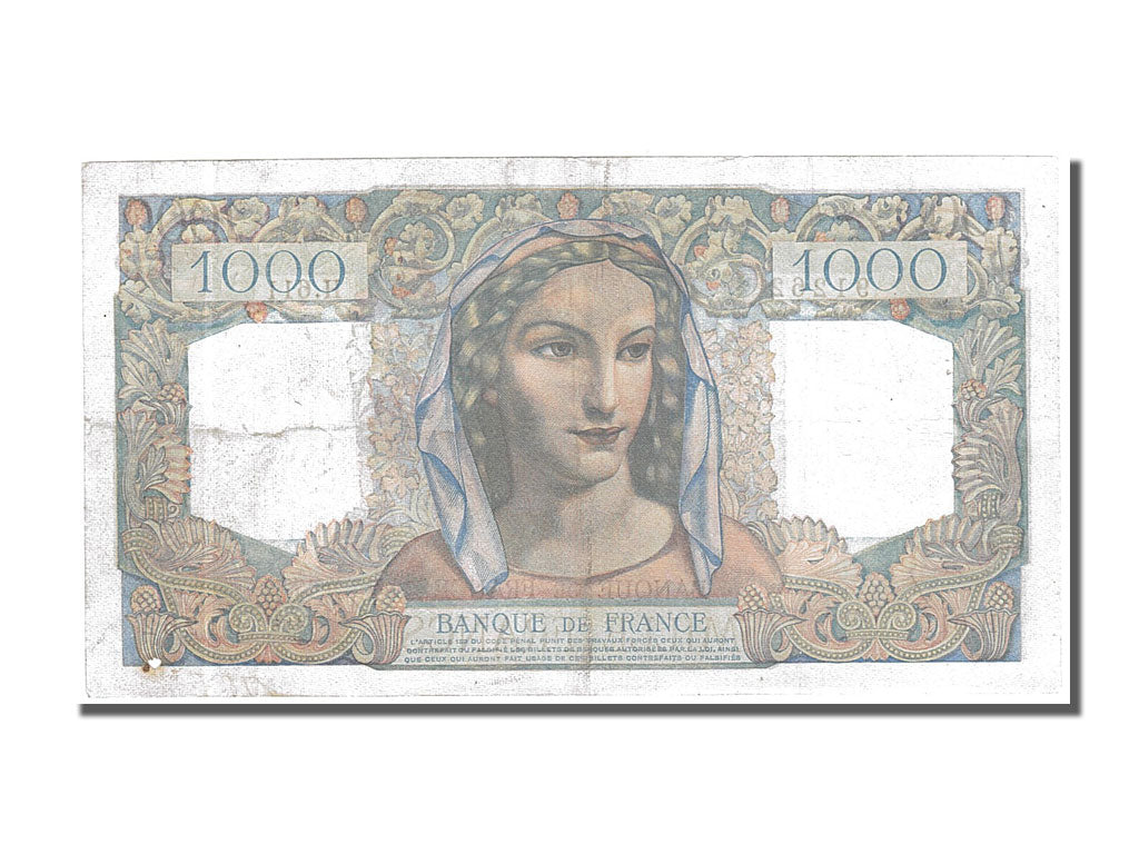 Banknote, France, 1000 Francs, 1 000 F 1945-1950 ''Minerve et Hercule'', 1949