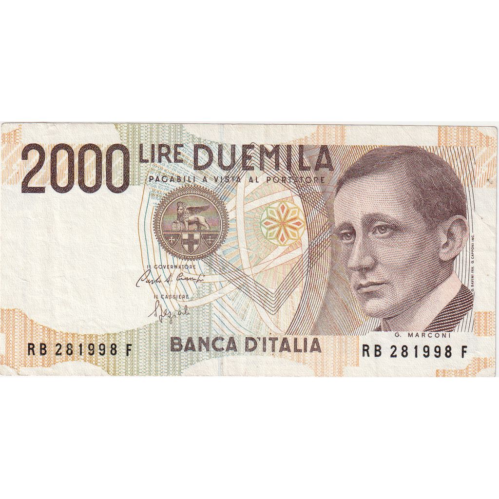 Italy, 2000 Lire, 1990-10-03, AU(50-53)