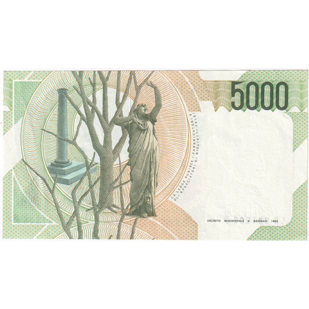 Italia, 5000 Lire, 1985-01-04, UNC