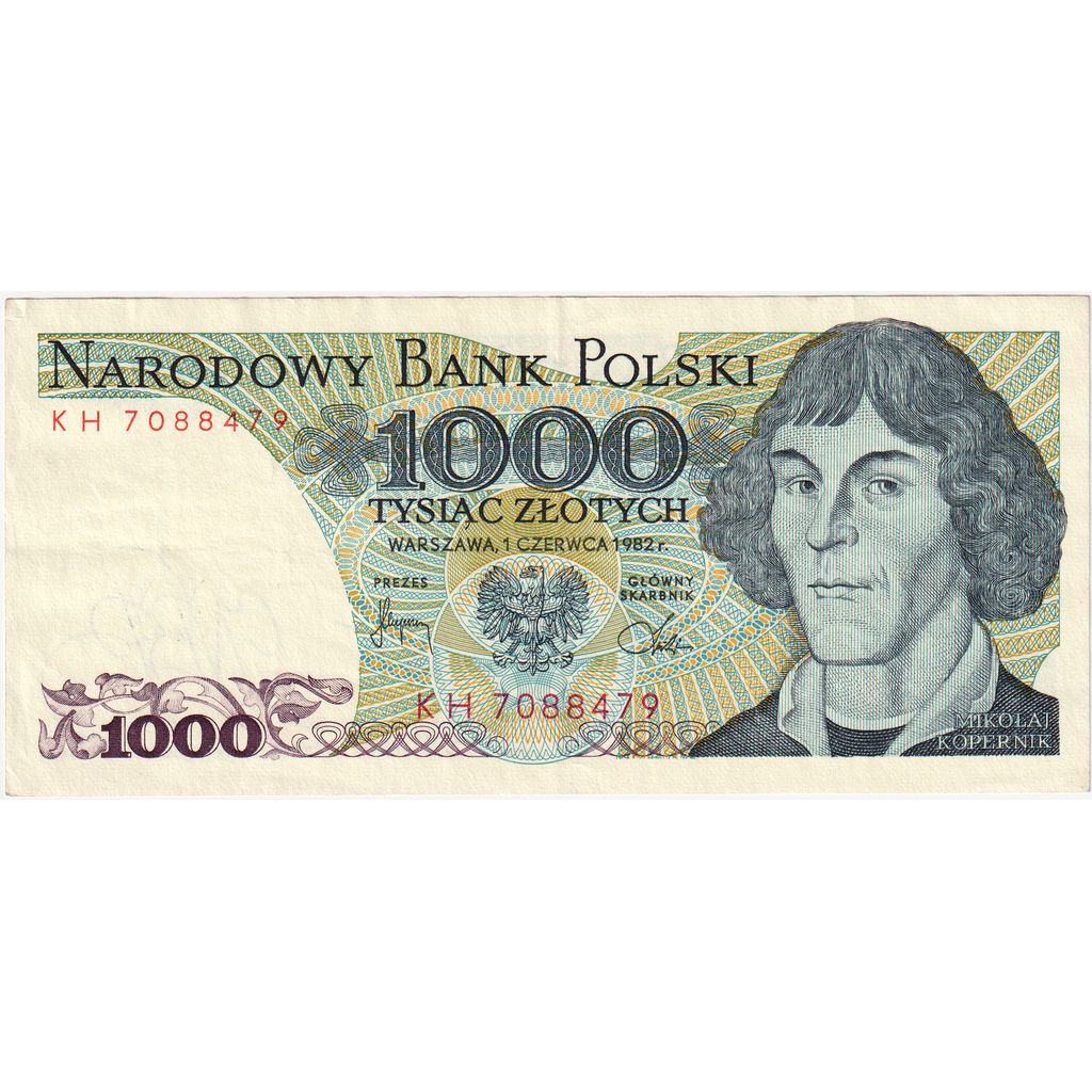 Geldschein, Polen, 1000 Zlotych, 1982, 1982-06-01, UNZ