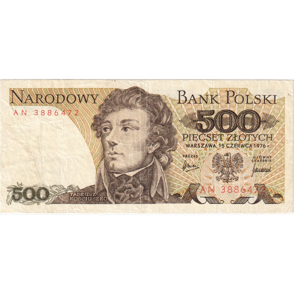 Polonia, 500 Zlotych, 1976-06-15, MB+