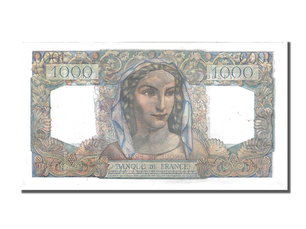 Banknote, France, 1000 Francs, 1 000 F 1945-1950 ''Minerve et Hercule'', 1949