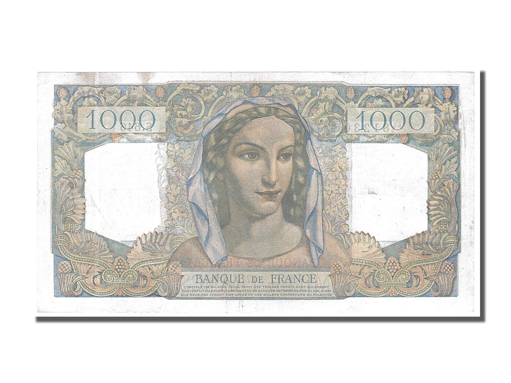 Banconote, Francia, 1000 Francs, 1 000 F 1945-1950 ''Minerve et Hercule'', 1950