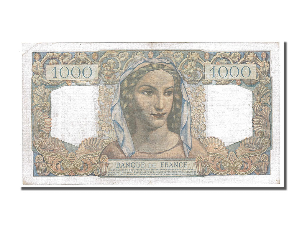 Banknote, France, 1000 Francs, 1 000 F 1945-1950 ''Minerve et Hercule'', 1950