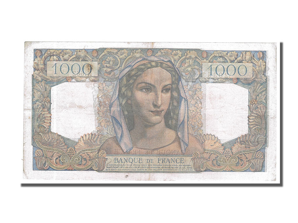 Banknote, France, 1000 Francs, 1 000 F 1945-1950 ''Minerve et Hercule'', 1950