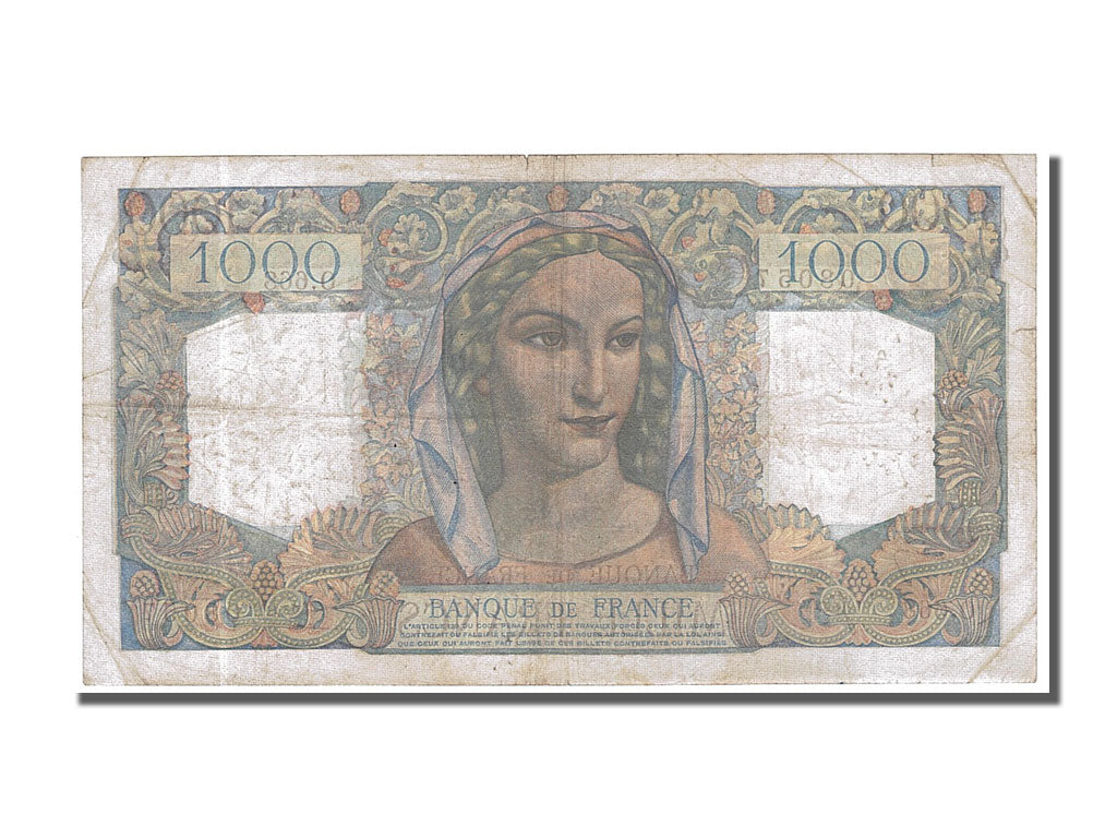 Banconote, Francia, 1000 Francs, 1 000 F 1945-1950 ''Minerve et Hercule'', 1950