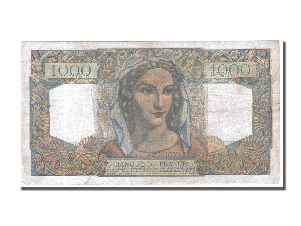 Banknote, France, 1000 Francs, 1 000 F 1945-1950 ''Minerve et Hercule'', 1950