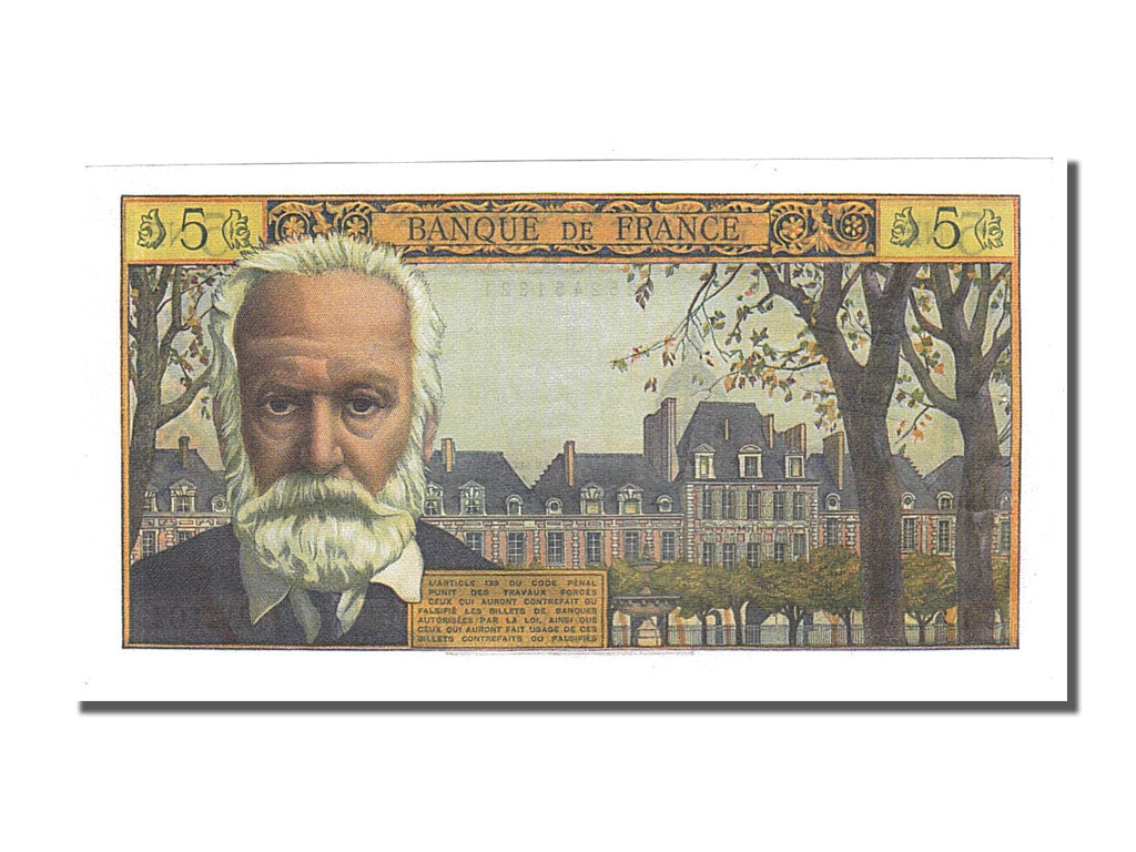 Geldschein, Frankreich, 5 Nouveaux Francs, 5 NF 1959-1965 ''Victor Hugo'', 1963