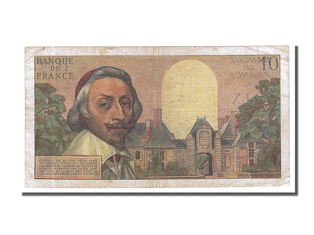 Geldschein, Frankreich, 10 Nouveaux Francs, 10 NF 1959-1963 ''Richelieu'', 1963
