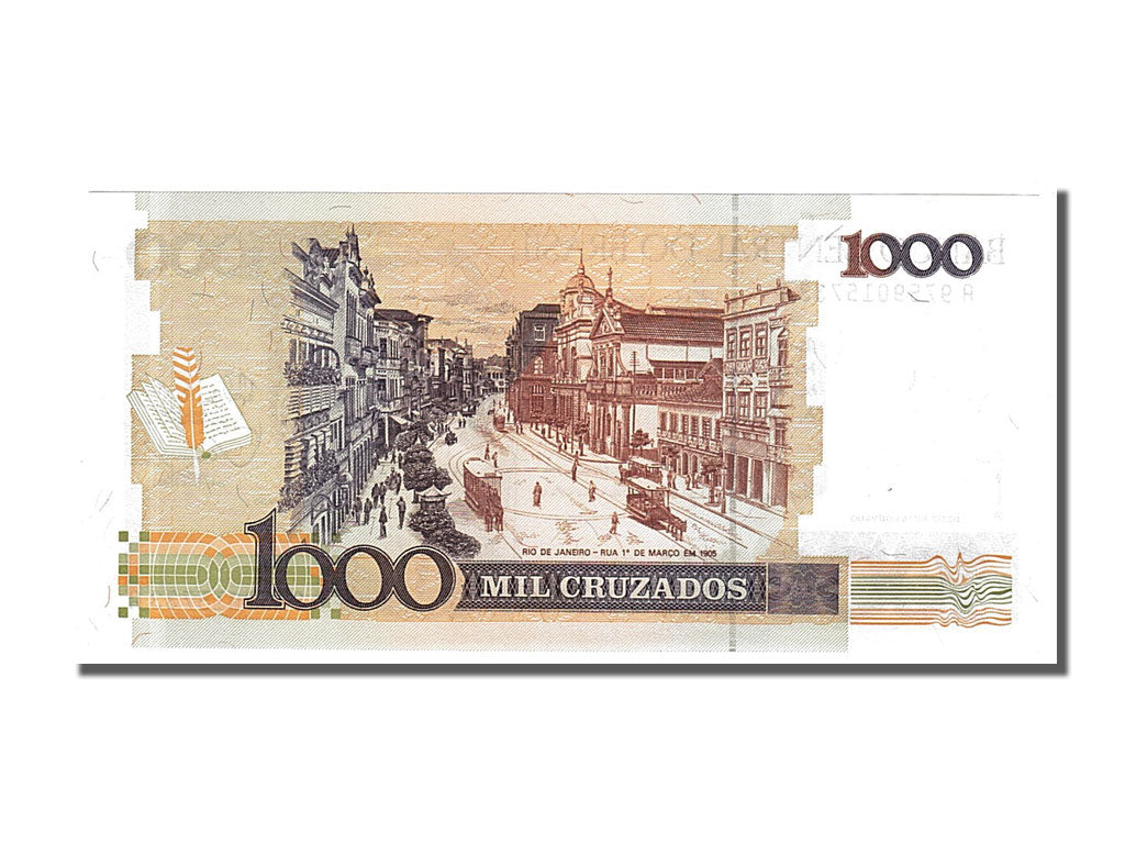 Banknote, Brazil, 1000 Cruzados, 1988, UNC(65-70)